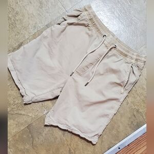 Beige Casual Drawstring Shorts AE XS
